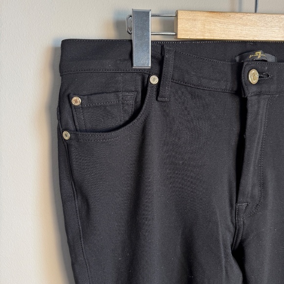 7 For All Mankind Women's 32 Jegging Jeans Black Stretch Summer Festival Casual - Picture 4 of 14